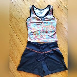 Active were shorts and top